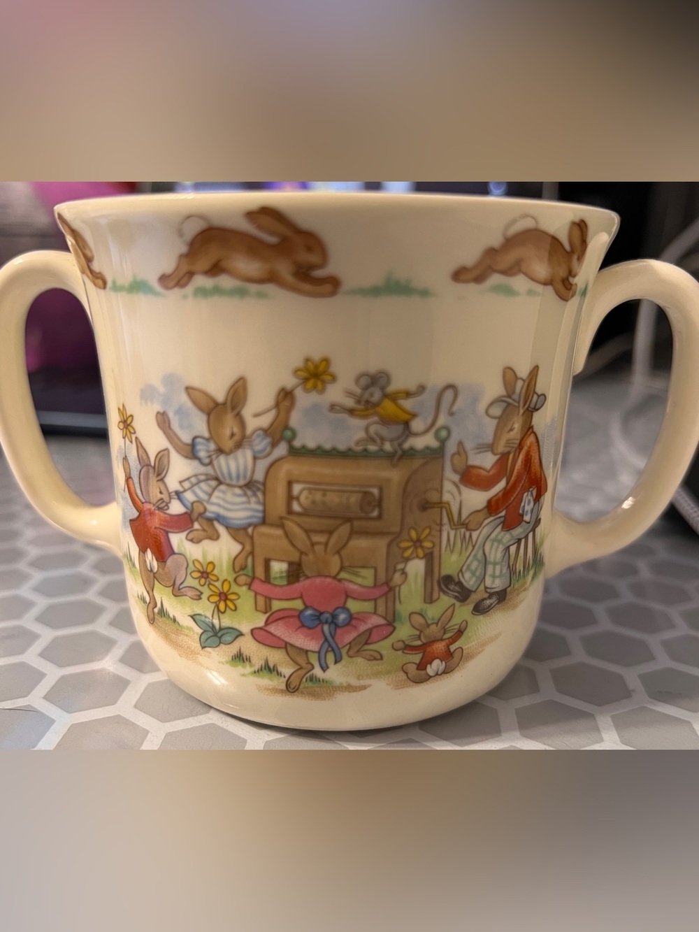1982 Royal Doulton Bunnykins Commemorative Mug Celebrating Prince William NIB